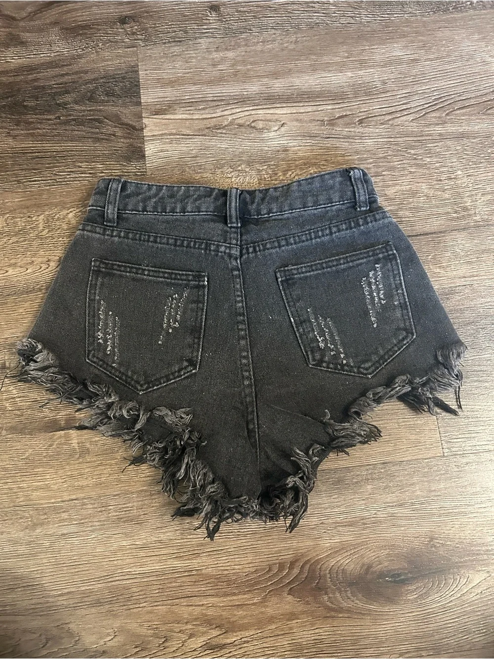 Black Denim Jean Shorts